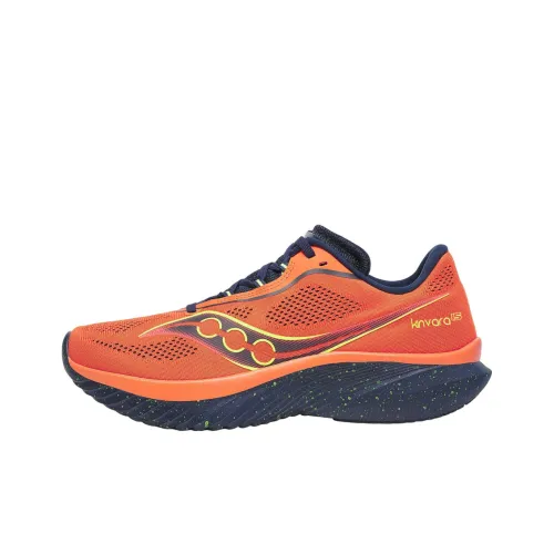 Saucony Kinvara 15 Anti Slip Wear Resistant Low Top Running Shoes Men's Red Blue