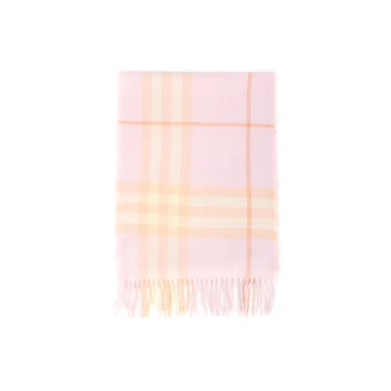 Burberry Cashmere Knit Scarves Unisex Pastel Pink-1