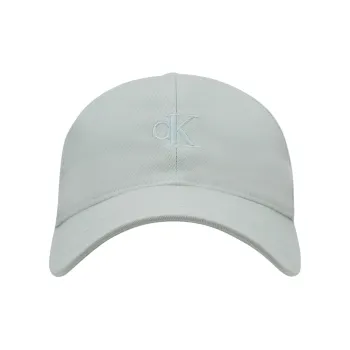 CALVIN KLEIN Cotton Baseball Caps Unisex Light Pea Green