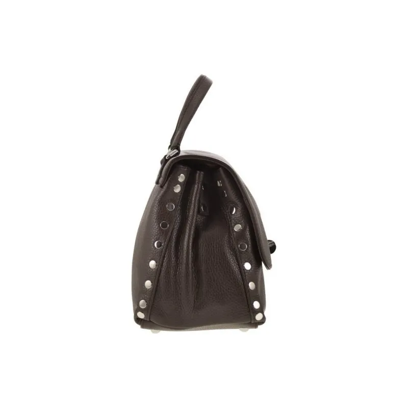 Zanellato Postina Calfskin Shoulder Bag, Crossbody Bag, Handbag Trumpets Women's Brown-2
