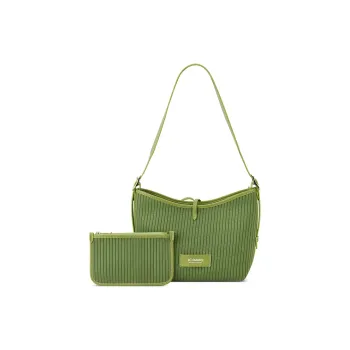 JC DAMO Eco Friendly Yarn Handbag, Shoulder Bag, Crossbody Bag Women's Pine Green/Peach Red Stripes/Blue White Stripes