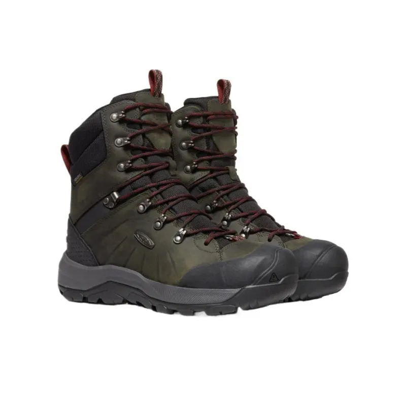 KEEN Revel 4 Abrasion Resistant Slip Resistant Knee High Outdoor Boots Men's Army Green-2