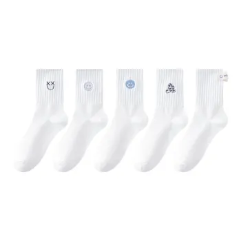 MIIOW Mid Calf Socks Unisex 5 Pack
