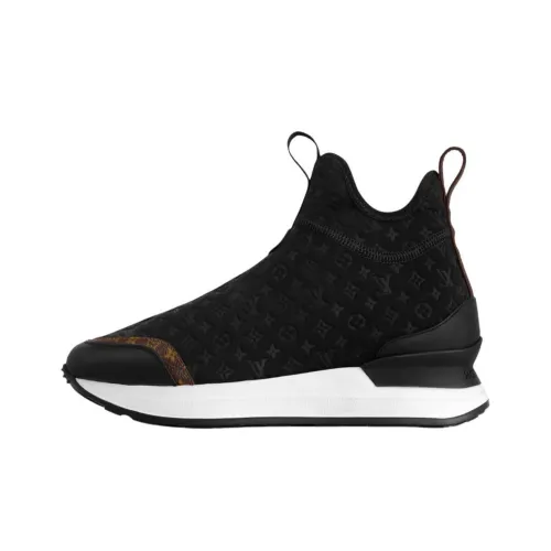 LOUIS VUITTON Neo Run Away High-Top Casual Shoes Unisex Black
