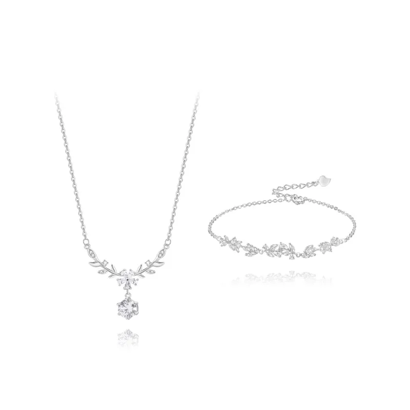 BLANK IN BLANK Sterling Silver Necklaces Women's Bestie Girlfriend Couple Box-13