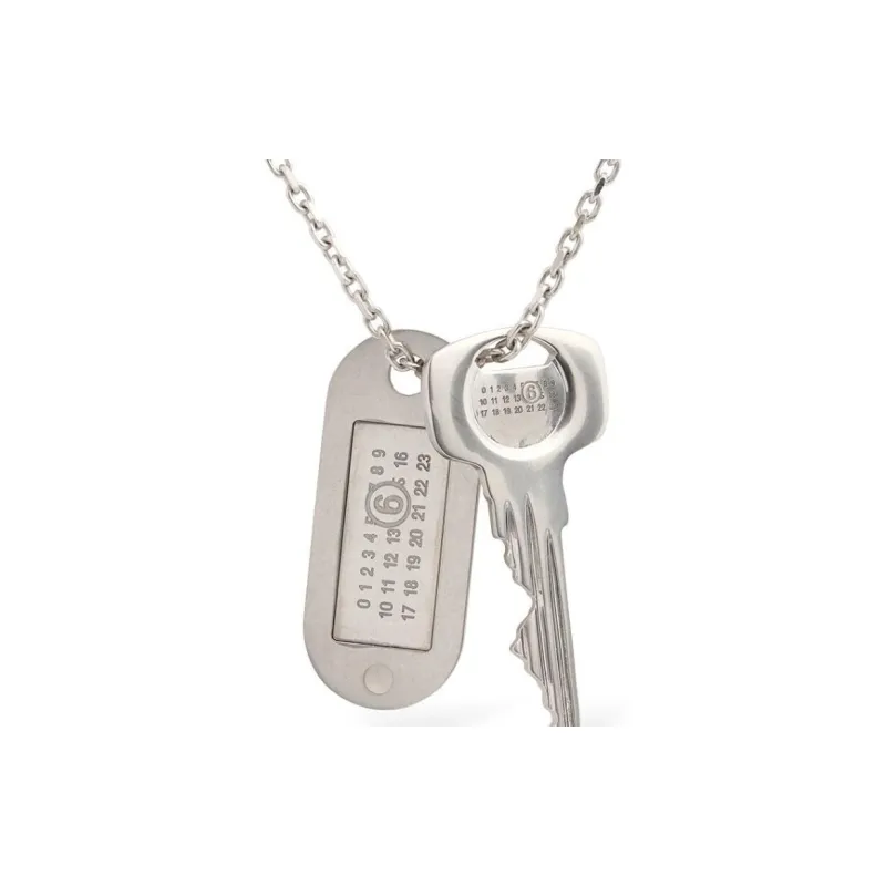 MM6 Maison Margiela Brass Necklaces Men's Silver-1