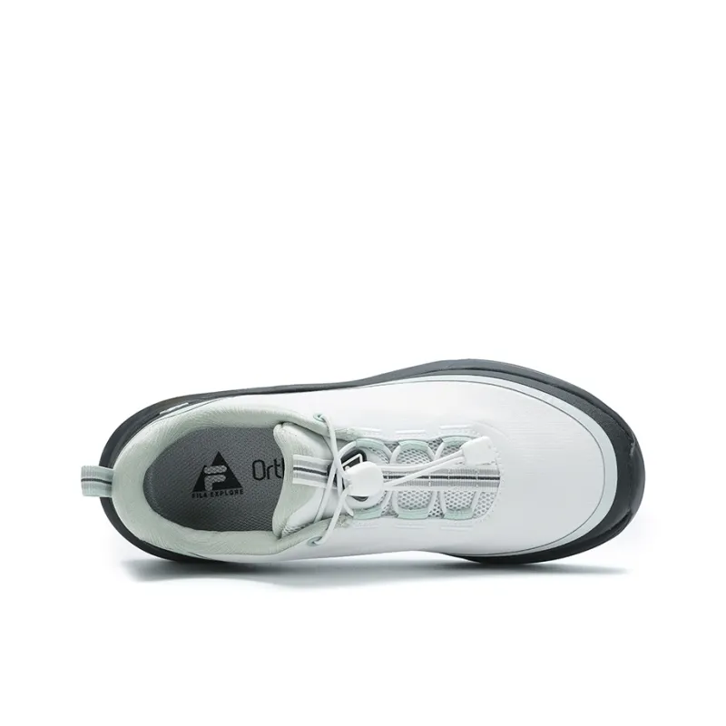 FILA WOLF Cushioning Wear-Resistant Low-Top Running Shoes Women's Standout White Asphalt Gray-3