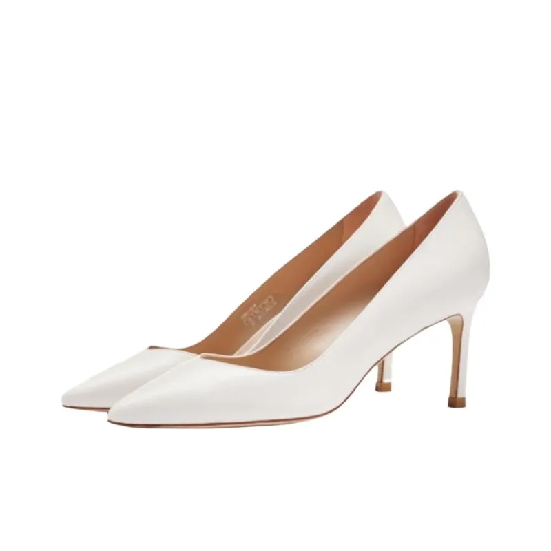 Stuart Weitzman/SW Anny Slim Heel High Heels 7cm Women's White-2