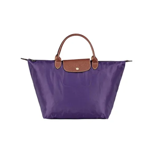 LONGCHAMP Nylon Handbag Women's Purple
