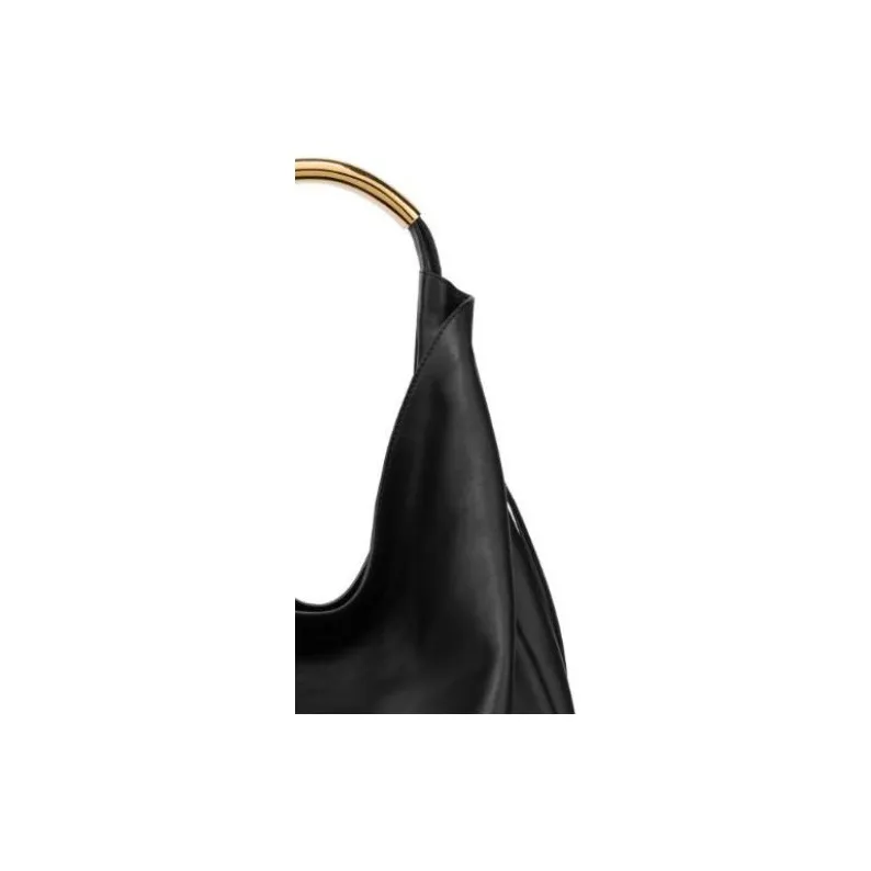 MOSCHINO Leather One Shoulder Handbags Women's Black-4