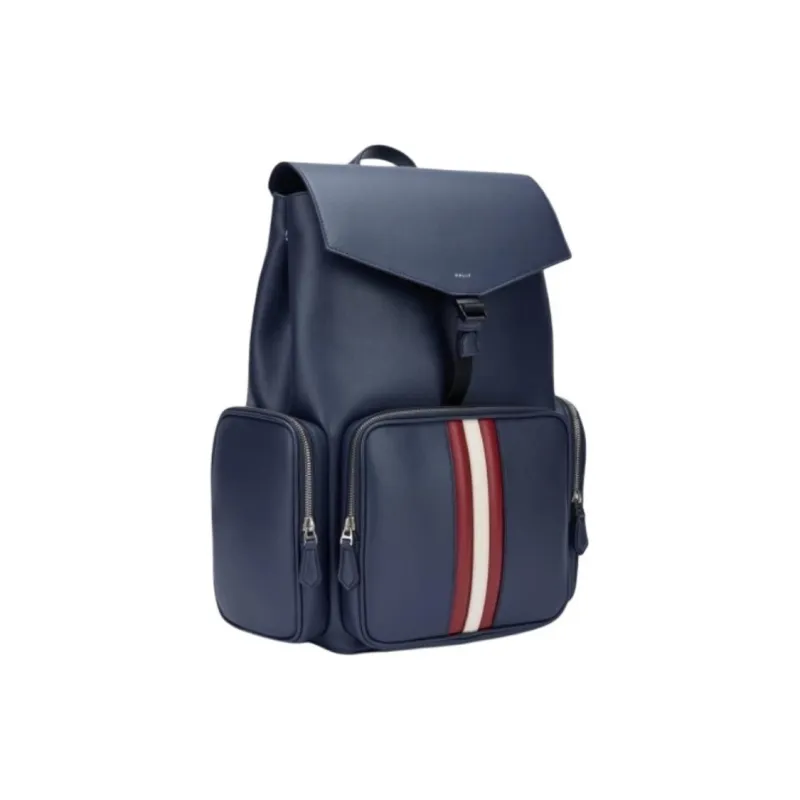 BALLY Fabric Backpack Men's Blue-1
