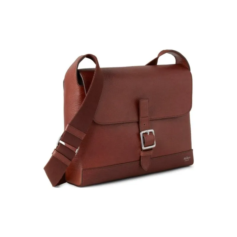 Mulberry Vegetable Tanned Leather Shoulder Bag Crossbody Bag Small Size Men's Umber-1