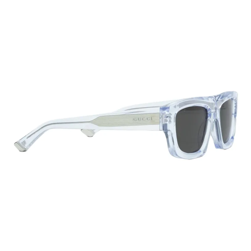 GUCCI Acetate Metal Square Sunglasses Men's Blue-2