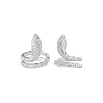 ICEGANG White Gold Plated Copper Clip On Earrings Unisex