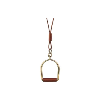 HERMES Leather Gold-Plated Necklaces Women's Gold