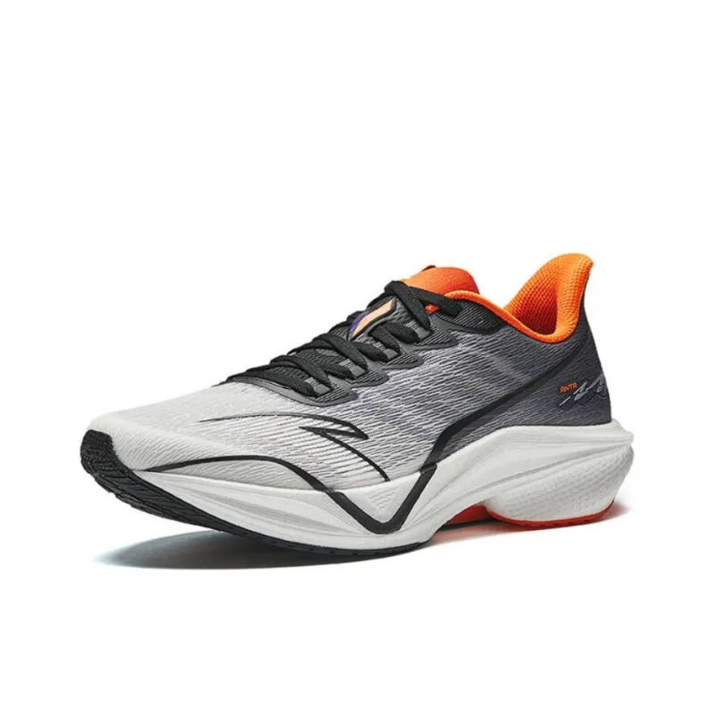Anta MACH 5.0 Cushioning Support Rebound Low Top Training Running Shoes Men's White Black Purple-1