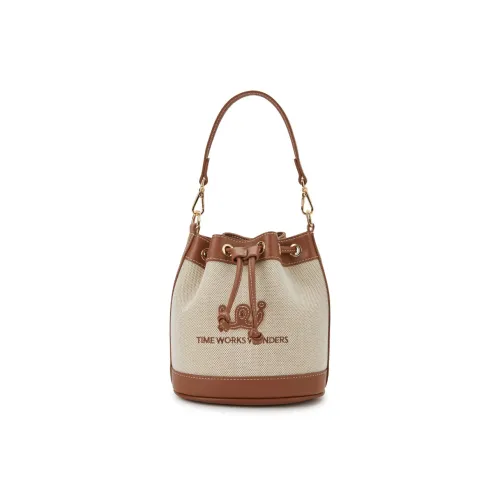 Hotwind Fabric Shoulder Bag, Crossbody Bag Mini Women's Beige Brown