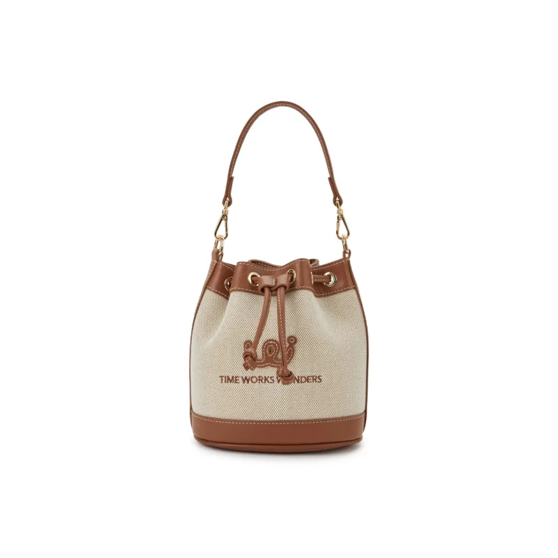 Hotwind Fabric Shoulder Bag, Crossbody Bag Mini Women's Beige Brown-0