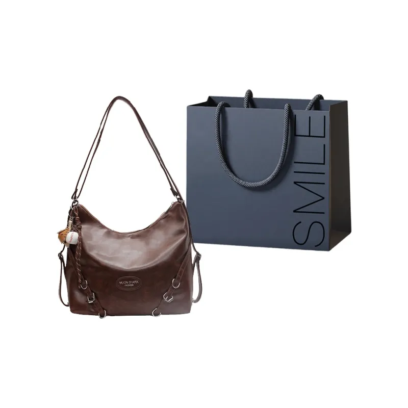 SWIMADE PU Double Shoulder Portable Crossbody Bag, Shoulder Bag Women's Black/Brown/Coffee-6