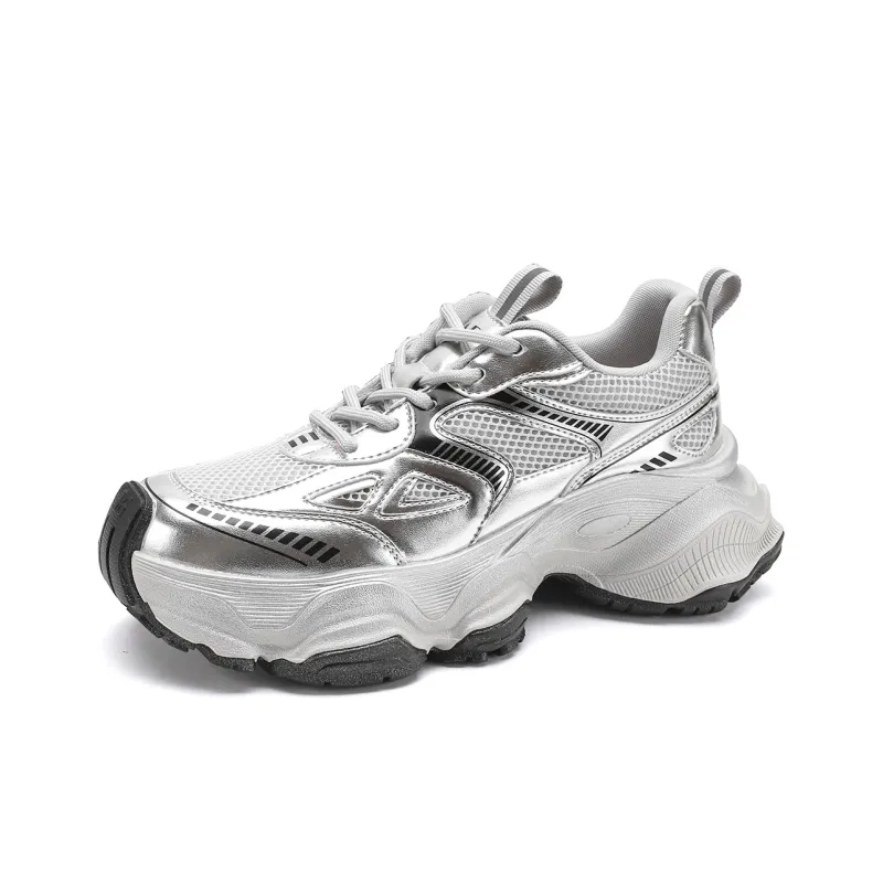 Safiya Low-Top Chunky Sneakers Women's Gunmetal-17