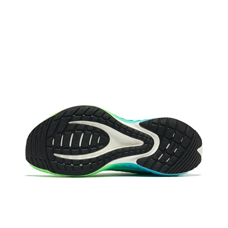 Erke Cushioning Low-Top Running Shoes Men's Lime Green Digital Blue-4