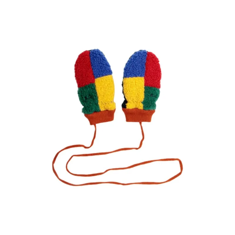 BOBO CHOSES Sheepskin Knit Gloves Kids' Multicolor-0