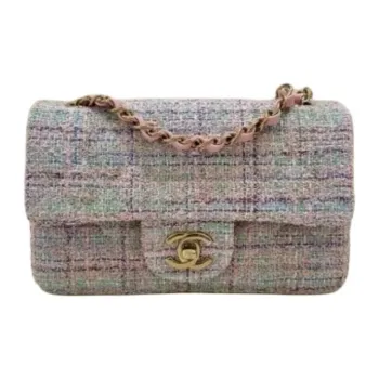 CHANEL Velvet Crossbody Bag Shoulder Bag Mini Women's Rainbow