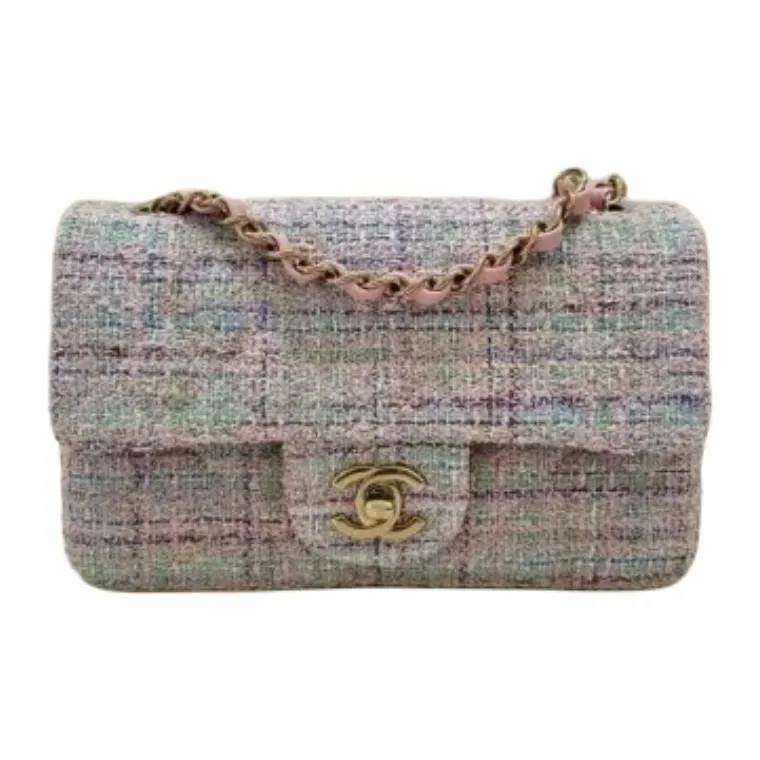 CHANEL Velvet Crossbody Bag Shoulder Bag Mini Women's Rainbow-0