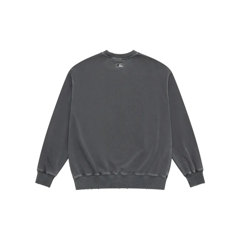 MLB Preppy Style Collection Boston Red Sox SS25 Crewneck Sweatshirt Unisex Dark Charcoal Gray-1