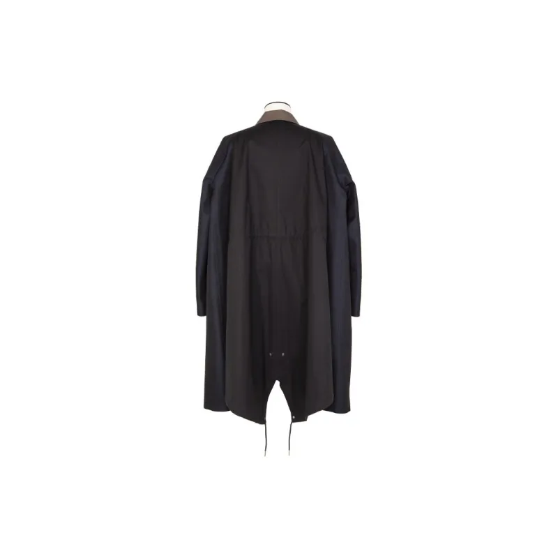 Sacai SS25 Coats Men Taupe/Marine Blue-1