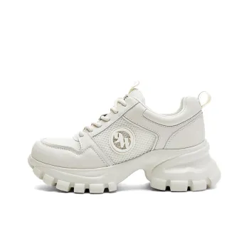 NINE WEST Low Top Chunky Sneakers Women's Ecru