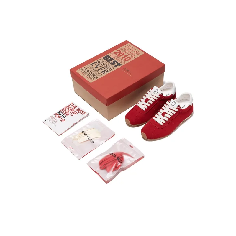 OSITA RED Cushioned Wear Resistant Breathable Slip Resistant Low Top Casual Shoes Women's Box-27
