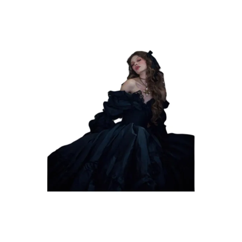 Selkie Collection FW24 Evening Dress Women's Black-6