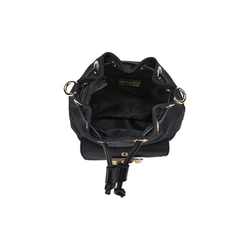 FANSIZHE Jeans Couture Fabric Shoulder Bag Women's Black-3