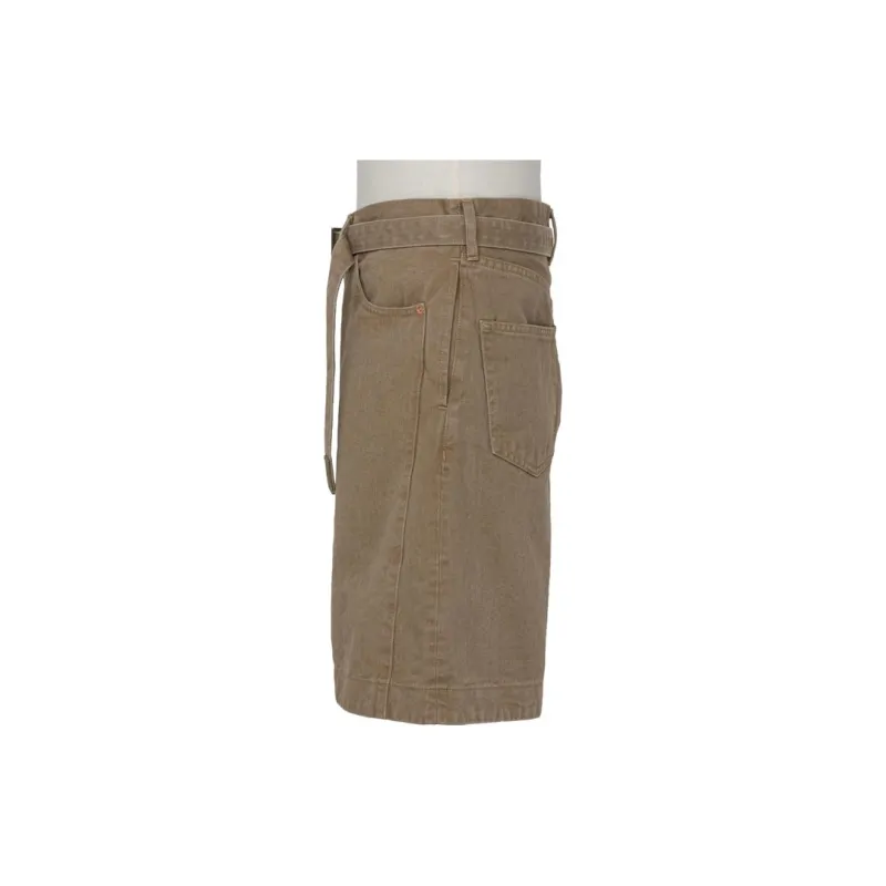 Sacai Belted Denim Bermuda Shorts-2