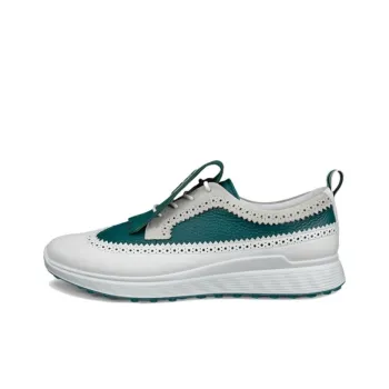 Ecco Golf S Casual Collection Low Top Golf Shoes Men's White Green