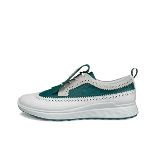 Ecco Golf S Casual Collection Low Top Golf Shoes Men's White Green