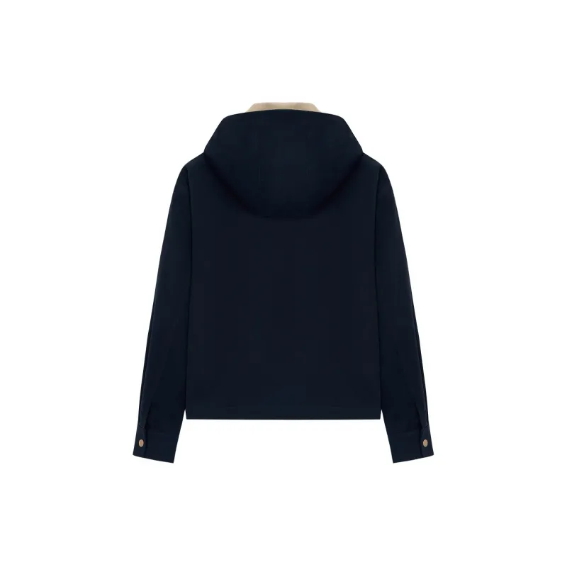 Teenie Weenie Cropped Coat Women's Navy Blue-1
