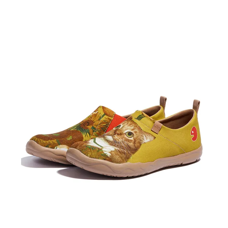U.IN Painted Travel Shoes With Fat Cat Artistic Collaboration Collection Low-Top Casual Shoes Unisex-2