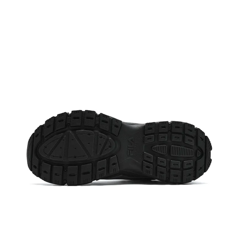 FILA Cushioning Wear-Resistant Low-Top Running Shoes Men's Black Silver-5