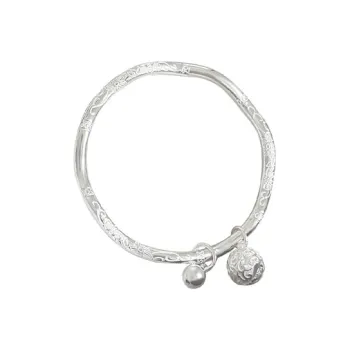 UZIID S999 Fine Silver Sterling Silver Bracelets Women's Silver