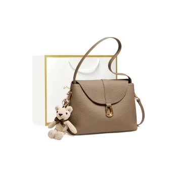 Narandu Cow Leather Portable Crossbody Bag Shoulder Bag Women's Elephant Gray