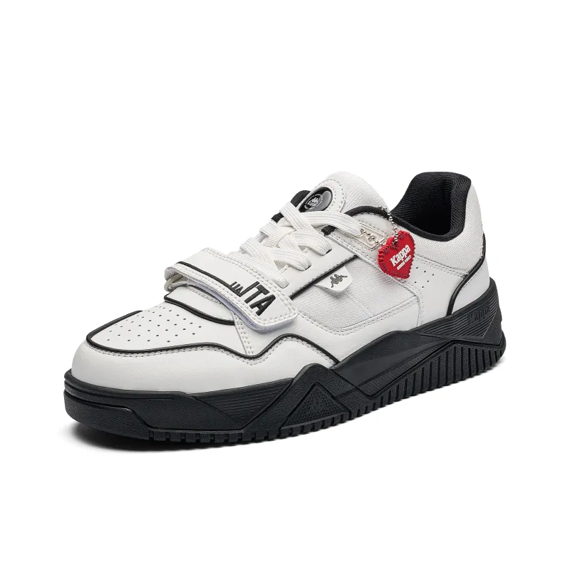 Kappa Back to Back Anti Slip Wear Resistant Low Top Skateboard Shoes Men's White Black-2