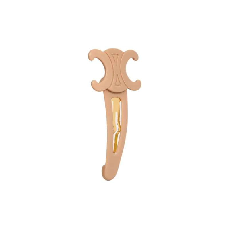 CELINE Acetate Steel Hair Clips Women's Nude-1