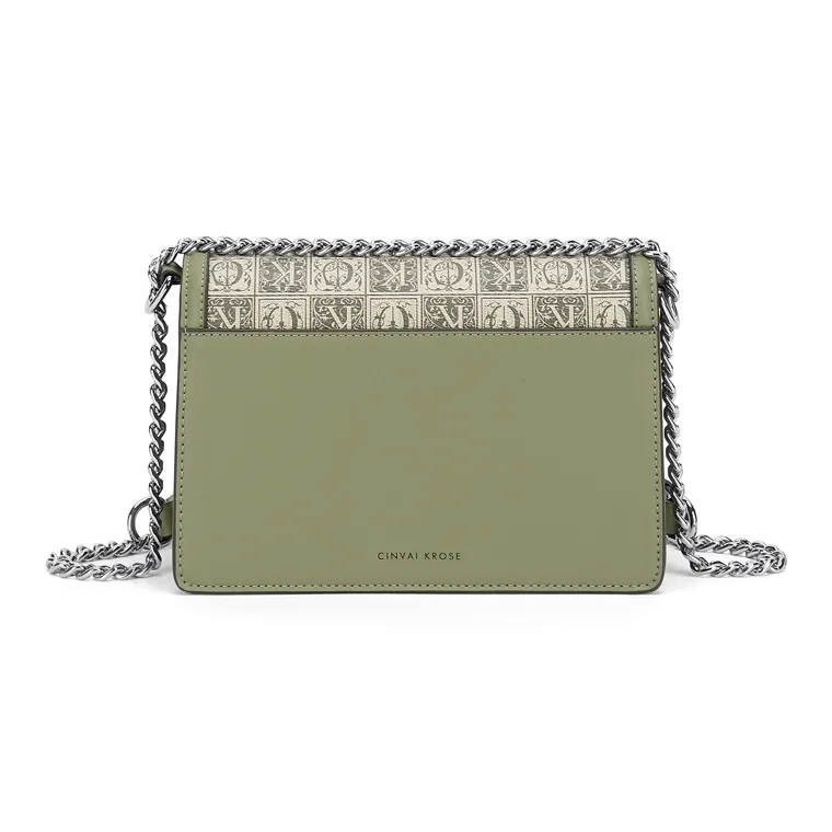 Simvay Clos PVC And Synthetic Leather Shoulder Bag Crossbody Bag Shoulder Bag Small Size Women's Gray Print/Black Print-22