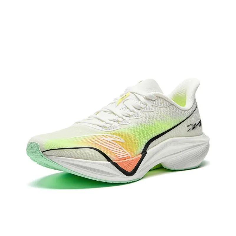 Anta Horsepower 5.0 Cushioning Wear-Resistant Rebound Low-Top Training Running Shoes Men's White Yellow Orange-1