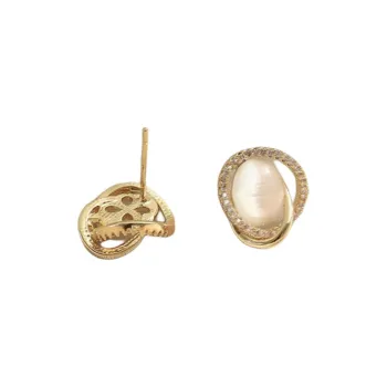 NOME Glass Cat Eye Stud Earrings Women's
