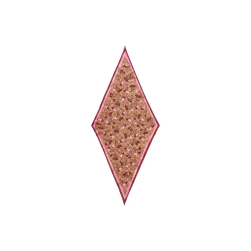 COACH Silk Silk Scarves Unisex Tan