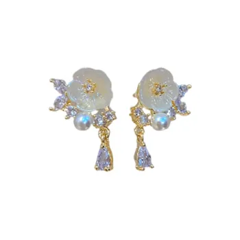 Zoo Jewel Copper Electroplated Gold Earrings Women's