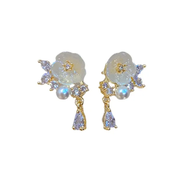 Zoo Jewel Copper Electroplated Gold Earrings Women's-0
